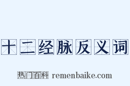 十二经脉反义词是什么意思的图片